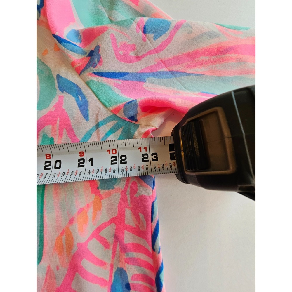 LILLY PULITZER Amelia Island Tunic Out to Sea 100% Silk Blouse Top NWT SIZE XL - Picture 13 of 14
